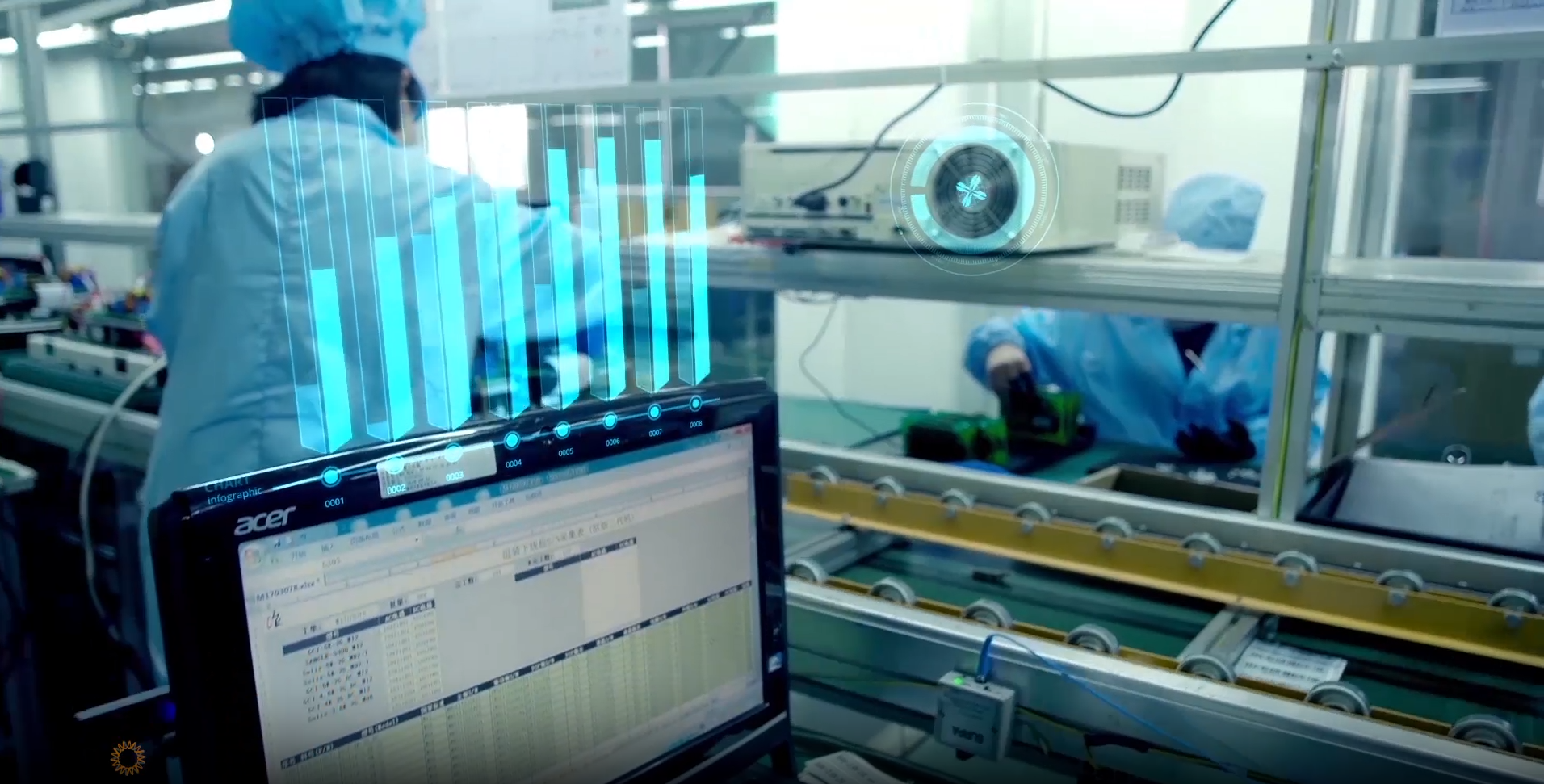 Dây chuyền sản xuất biến tần Solis hiện đại