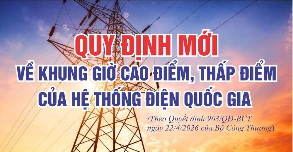 Quy định mới về khung giờ dùng điện
